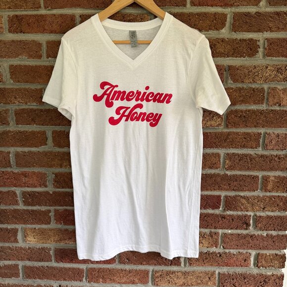 American Honey T-shirt * Small * V-Neck * Red / White - Picture 1 of 9